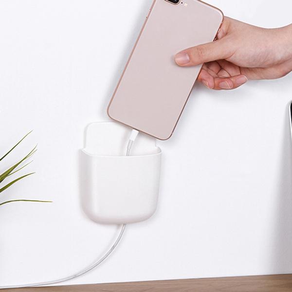 Phone holder with charging port. Phone holder with charging port.